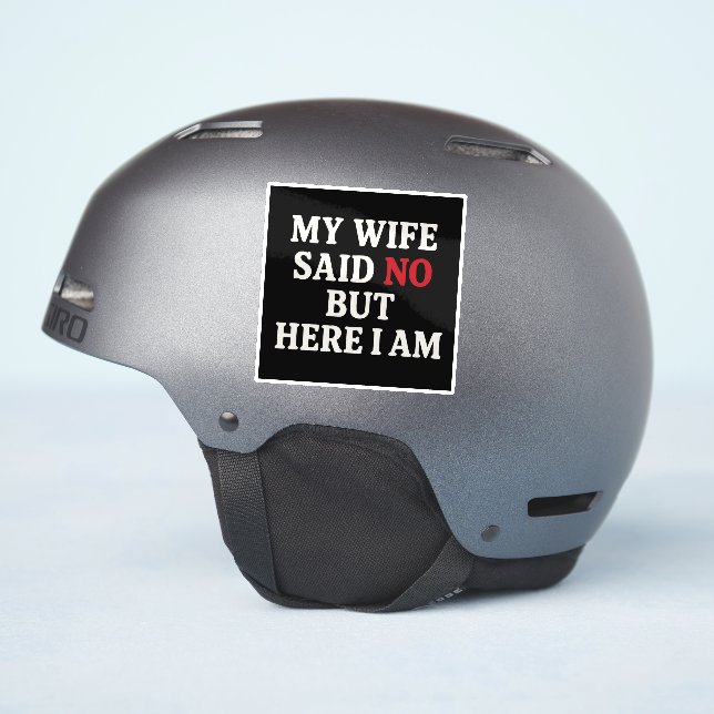 Meine Ehefrau sagte nein Aufkleber (Helmseite)
