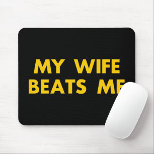 Meine Ehefrau schlägt mich Retro Vintag Funny Mousepad