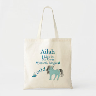 Meine eigene mystische magische Welt Blue Unicorn Tragetasche