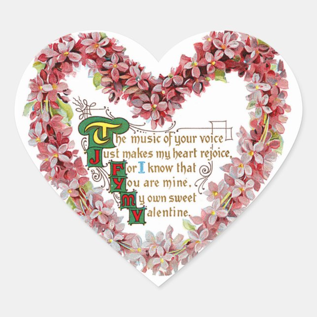 Meine eigene süße Valentine Herz-Aufkleber (Vorderseite)