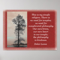 Meine einfache Religion - Dalai Lama Zitat - Kunst