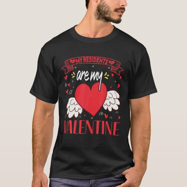Meine Einwohner sind meine Valentine-Krankenschwes T-Shirt (Vorderseite)