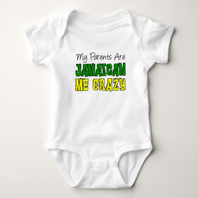 Meine Eltern Jamaican Me Crazy Baby Strampler (Vorderseite)