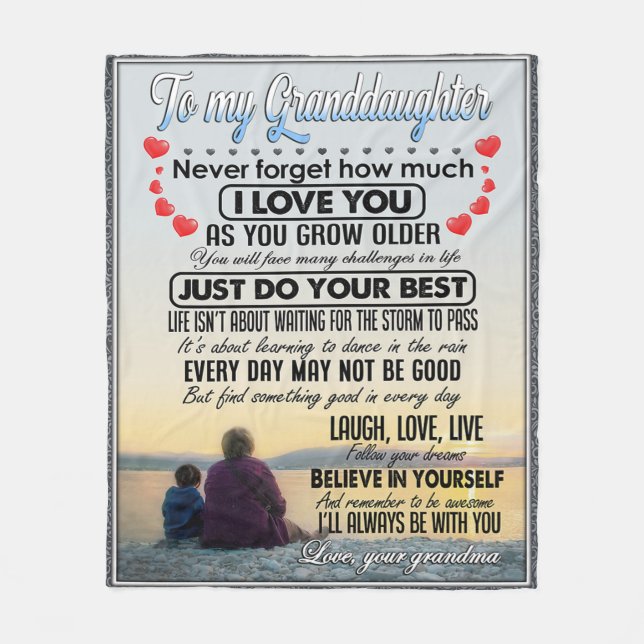 Meine Enkelin, Baby Girl Birthday Geschenkidee Fleecedecke (Vorderseite)