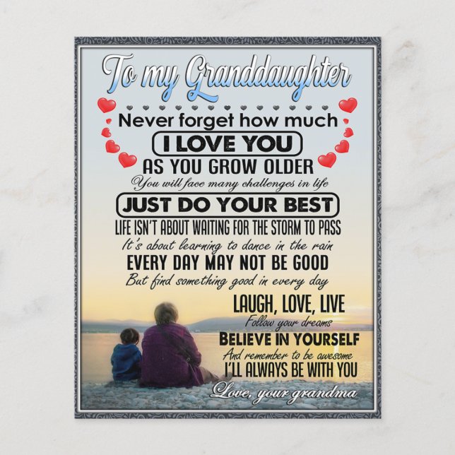 Meine Enkelin, Baby Girl Birthday Geschenkidee Flyer (Vorne)