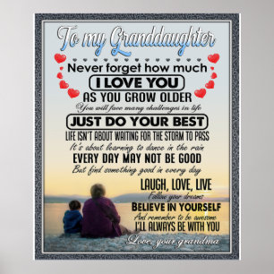 Meine Enkelin, Baby Girl Birthday Geschenkidee Poster