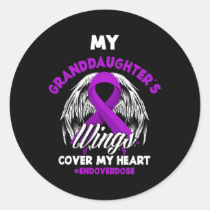 Meine Enkelin bedeckt mein Herz-End-Overdo Runder Aufkleber