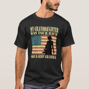 Meine Enkelin hat deinen Rücken - das stolze Army- T-Shirt
