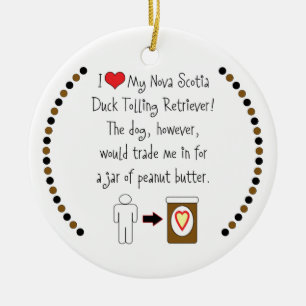 Meine Enten-läutende Retriever-Liebe-Erdnussbutte Keramikornament