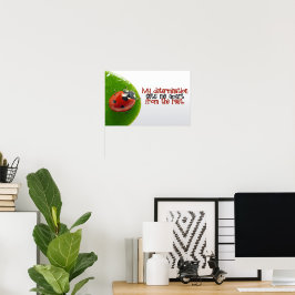 "Meine Entschlossenheit" Motivation Affirmation Poster