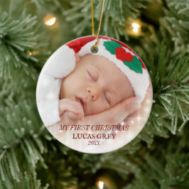 MEINE ERSTE CHRISTMAS-ORNATION NIEDLICHE KERAMIK ORNAMENT