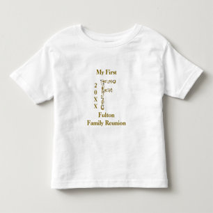 Meine erste Familie Wiedersehen Gold Letter F Mono Kleinkind T-shirt