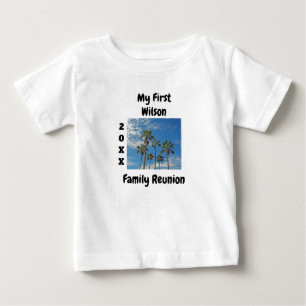 Meine erste Familienzusammenkunft Palm Tree Beach  Baby T-shirt