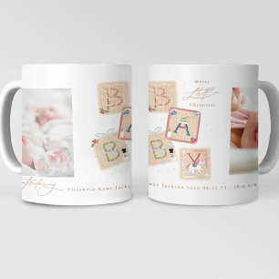 Meine erste fröhliche Weihnachten Zwei Foto Baby G Kaffeetasse