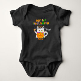 Meine erste Halloween-Geisterkatze Baby Strampler