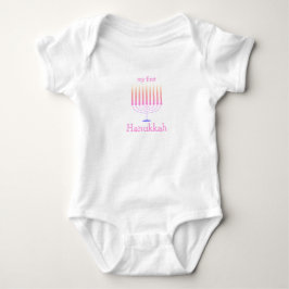 Meine erste Hanukka Menorah für das neugeborene Mä Baby Strampler