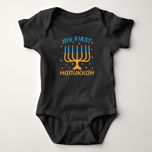Meine erste Hanukkah Baby Strampler (Vorderseite)