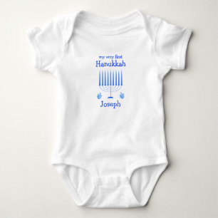 Meine erste Hanukkah Menorah für Neugeborenen Baby Strampler