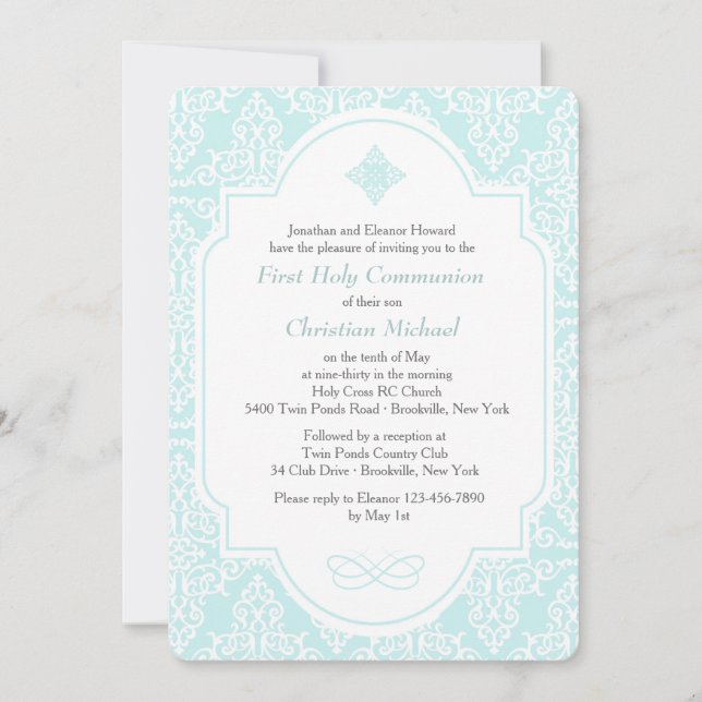 Meine erste Kommune Blauer Einladung (Vorderseite)