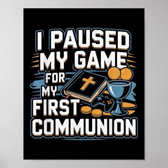Meine erste Kommunion Videospiel-Controller-Gesche Poster (Vorne)