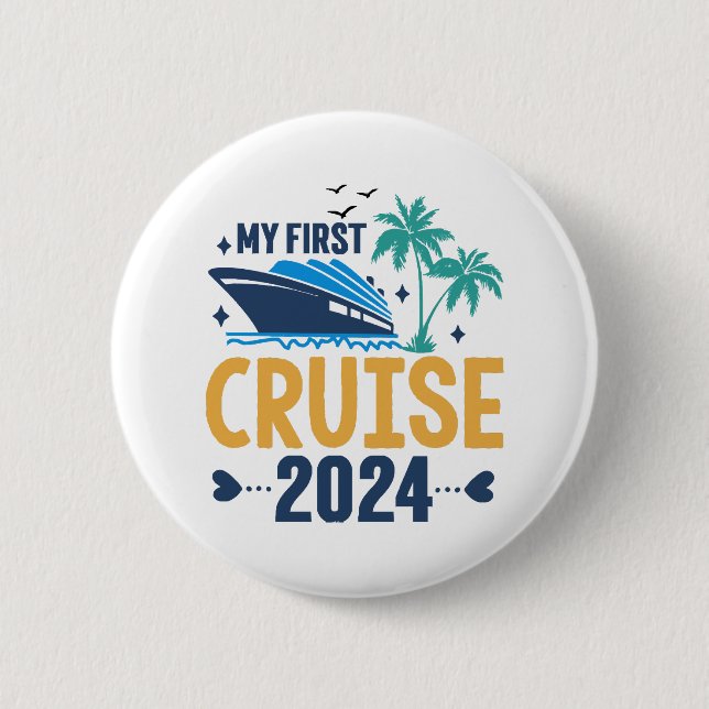Meine erste Kreuzfahrt 2024 Button (Vorderseite)