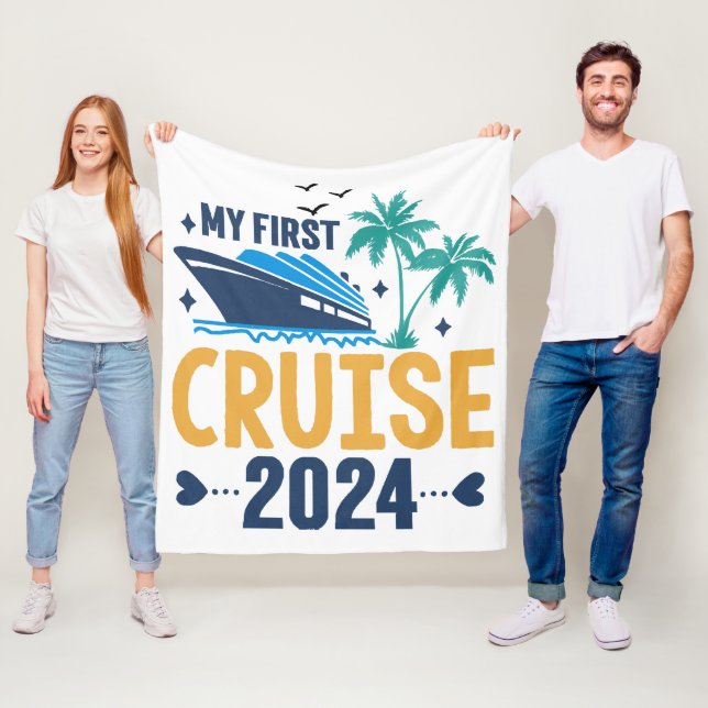 Meine erste Kreuzfahrt 2024 Fleecedecke (Beispiel)
