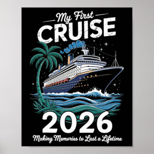 Meine erste Kreuzfahrt 2026 Familienurlaubsreise S Poster
