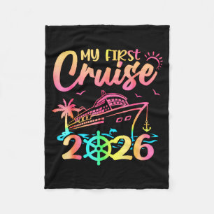 Meine erste Kreuzfahrt 2026 Lustige erste Kreuzfah Fleecedecke