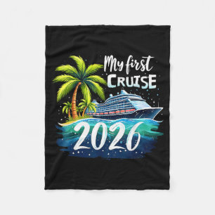 Meine erste Kreuzfahrt 2026 Lustige erste Kreuzfah Fleecedecke