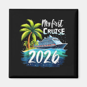 Meine erste Kreuzfahrt 2026 Lustige erste Kreuzfah Magnet
