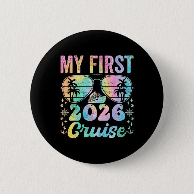 Meine erste Kreuzfahrt 2026 Urlaub Matching Family Button (Vorderseite)