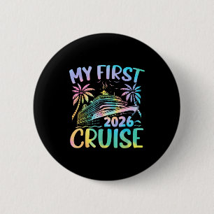 Meine erste Kreuzfahrt 2026 Urlaub Tie Dye Familie Button