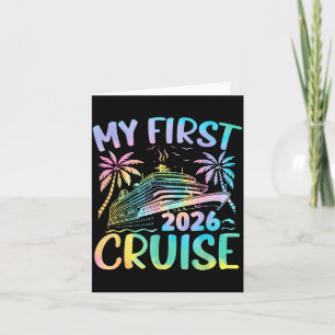Meine erste Kreuzfahrt 2026 Urlaub Tie Dye Familie Karte