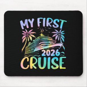 Meine erste Kreuzfahrt 2026 Urlaub Tie Dye Familie Mousepad