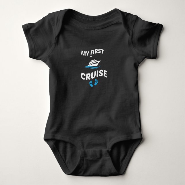 Meine erste Kreuzfahrt, Baby Cruise Urlaub mein er Baby Strampler (Vorderseite)