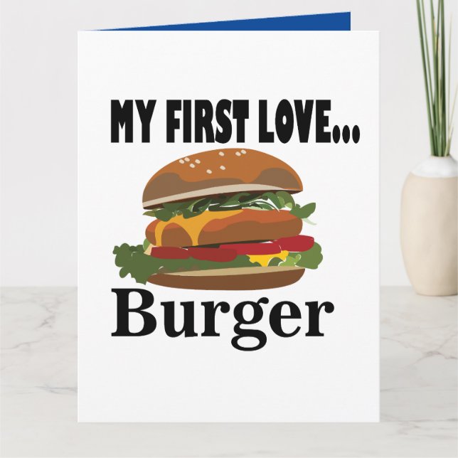 Meine erste Liebe Burger Gruß Karte (Vorderseite)