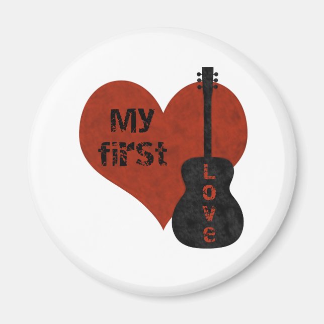 Meine erste Liebe Gitarre Magnet (Vorne)