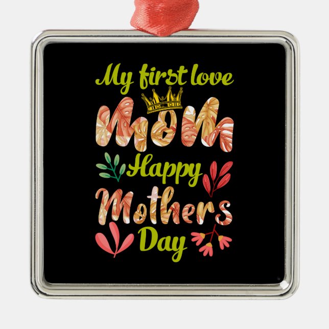 Meine erste Liebe Mama Ornament Aus Metall (Vorne)