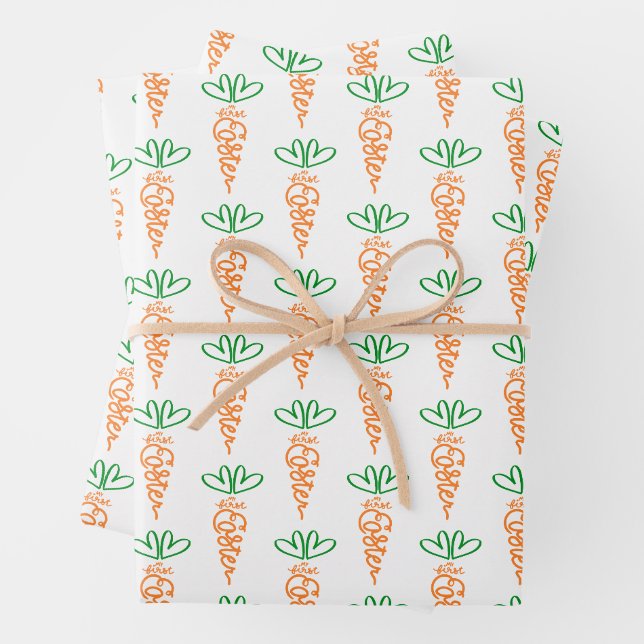 Meine erste Osterkarrot-Geschenkwrake Geschenkpapier Set (Beispiel)
