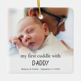 Meine erste Pfütze mit dem Papa-Foto Neugeborene Keramikornament