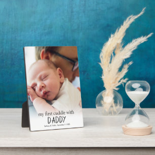 Meine erste Pfütze mit Papa-Foto-Baby Fotoplatte