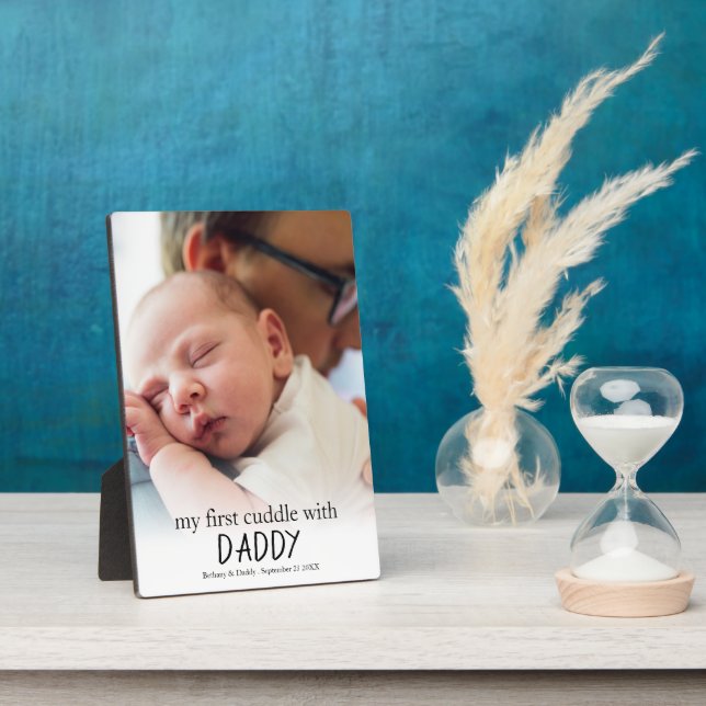 Meine erste Pfütze mit Papa-Foto-Baby Fotoplatte (Seite)