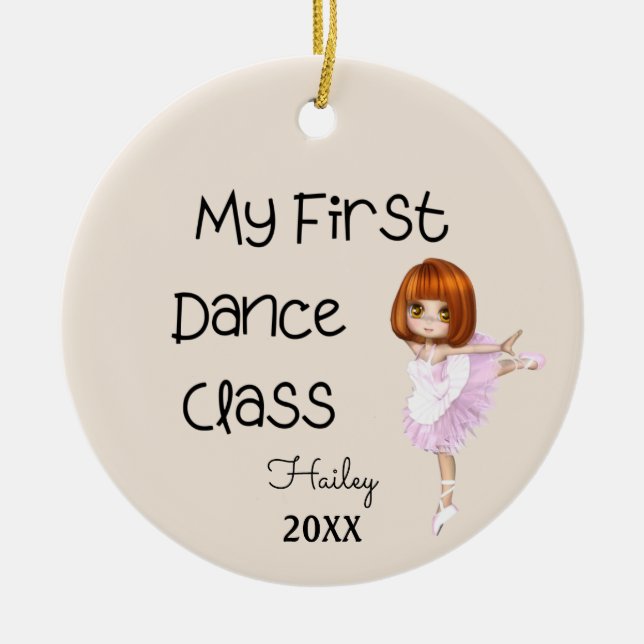 Meine erste Tanzklasse Keramik Ornament (Vorne)