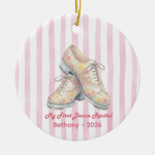 Meine erste Tap-Recital personalisierte Weihnachte Keramik Ornament
