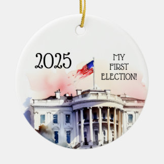 Meine erste Wahl, ich habe gewählt Keramik Ornament