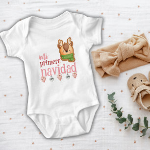 Meine erste Weihnachten Süße Rentier Spanische Bab Baby Strampler
