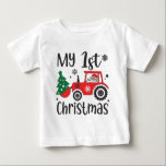 Meine erste Weihnachts-Niedliche Santa Traktor Far Baby T-shirt<br><div class="desc">Mein erstes Weihnachts-Niedlicher Weihnachtsbauernhof Weihnachten Kindermädchen Baby Baby Baby Baby Baby Baby Baby Baby Baby Baby Baby Baby Baby Baby T - Shirt zeigt den Text "Mein 1. Weihnachten" in der modernen Skripttypografie mit dem Santa Auto einen Traktor. Perfektes Weihnachtsgeschenk für ein kleines Mädchen oder einen kleinen Jungen. Erstellt von...</div>