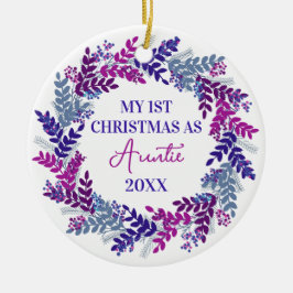 Meine erste Weihnachtsfeier als Lila Jahr Keramik Ornament