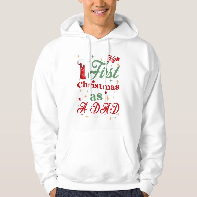 Meine erste Weihnachtsfeier als Vater Hoodie (Vorderseite)