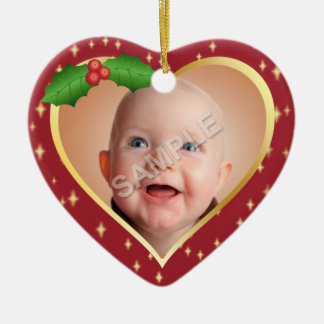 Meine erste WeihnachtsFoto-Verzierung Keramikornament